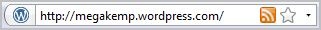 The Firefox address bar with the icon to subscribe to the page's feed.